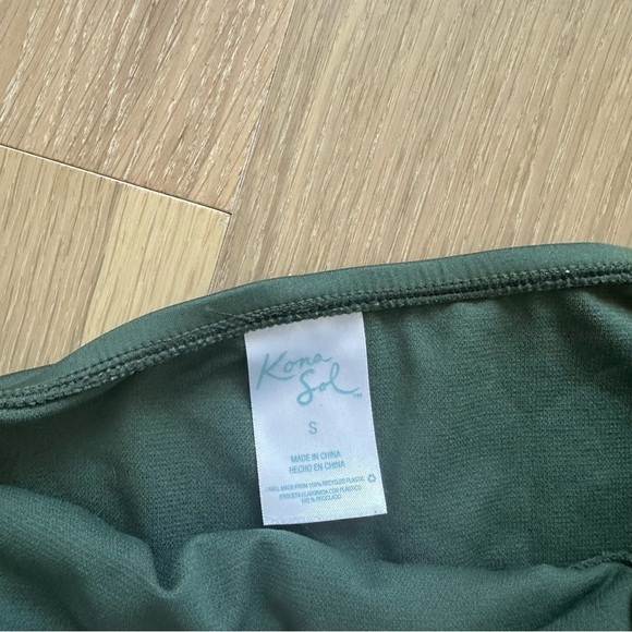 Target Kona Sol Green Bikini Swimsuit Swim Beachy Summer Beach Resortwear Tan - Picture 8 of 9